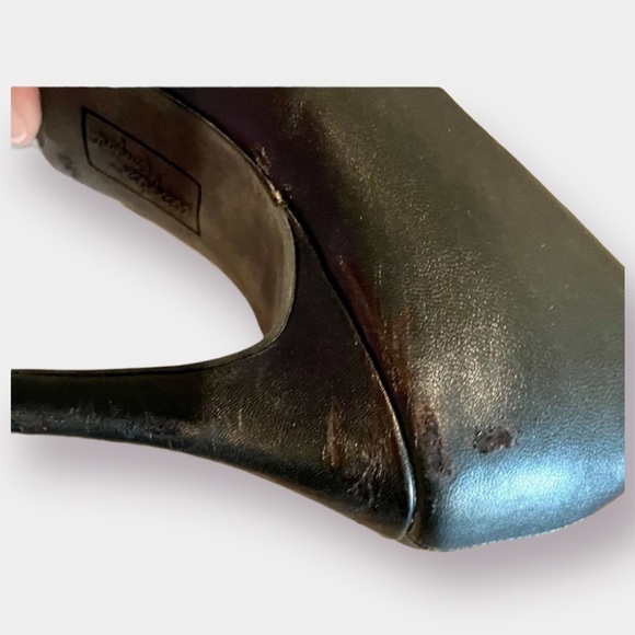 Dexflex Comfort Black High Heels with Silver Toned Hardware Size 8.5 - Picture 6 of 10